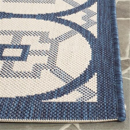 Safavieh Courtyard Power Loomed Rectangle Rug- Beige - Navy- 5 Ft. 3 In. X 7 Ft. 7 In. CY7476-25812-5